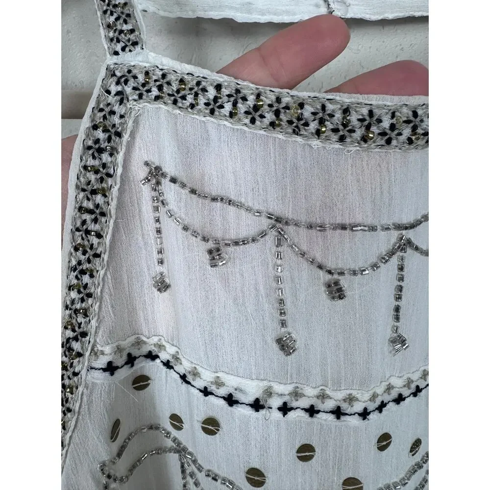 Free People Camille Silky Embroidered Camisole Womens Size Small